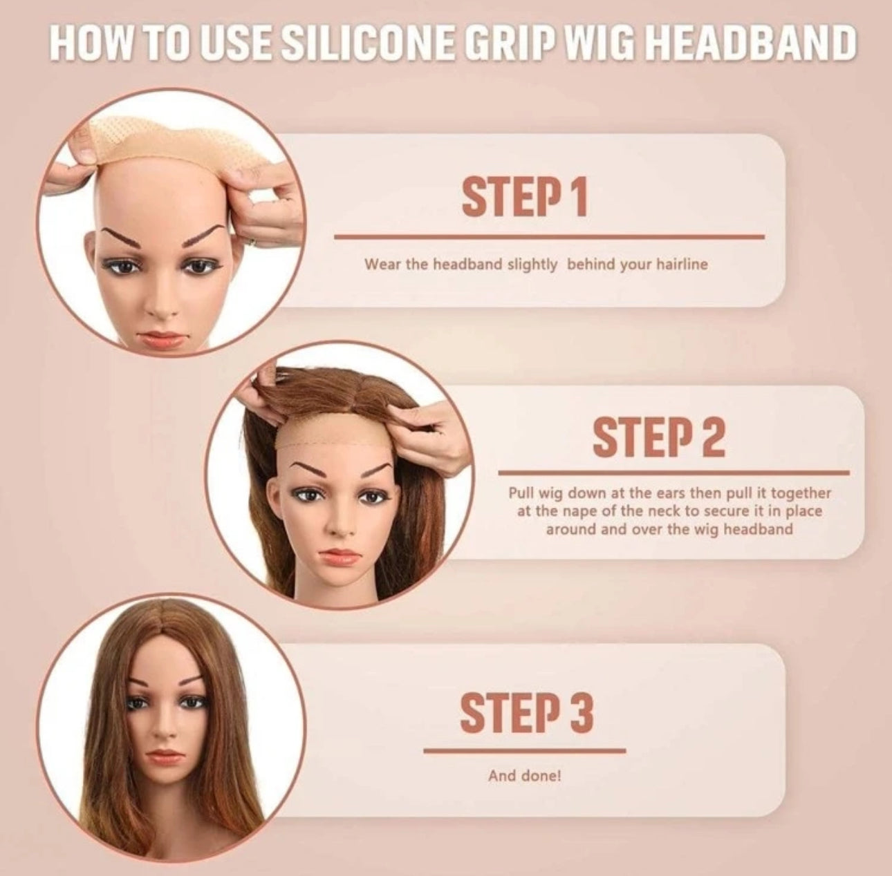 Black wig Grip (1pc.)